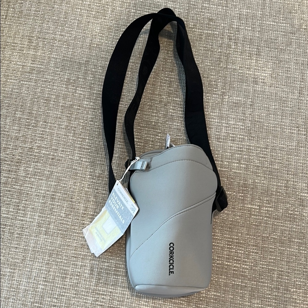 Corkcicle Gray Crossbody Water Bottle Sling Bag
